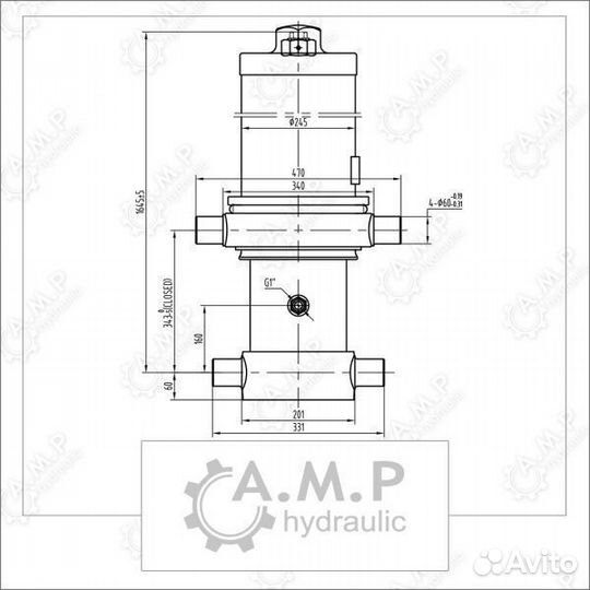 Гидроцилиндр усиленный для самосвалов