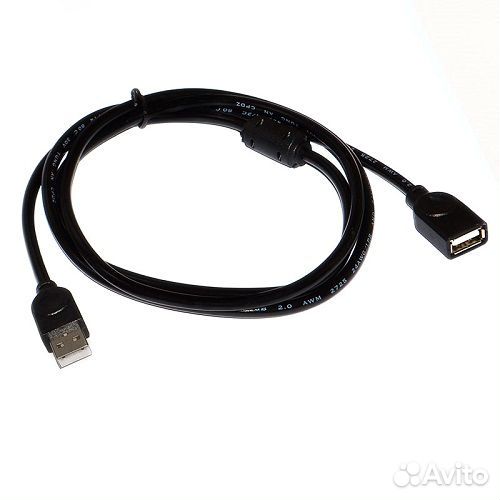 Удлинитель USB 1,5 метра USB 2.0 (чёрный)