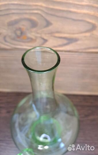 Графин цветное зелёное стекло СССР