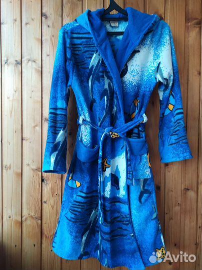 Халат махровый женский с капюшоном(р.46-48)