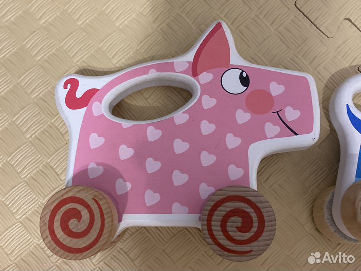 Деревянные игрушки каталки Деревяшки