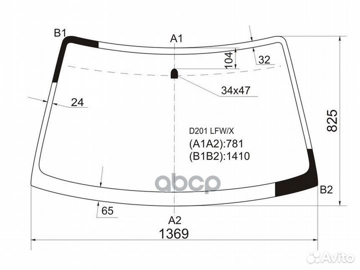 Стекло лобовое mazda demio 96-02 D201 LFW/X XYG