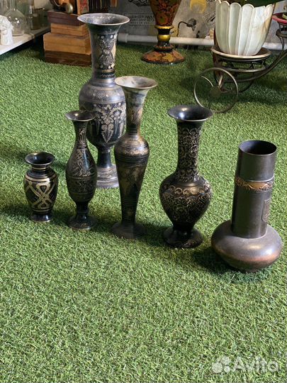 Вазы латунь Индия Винтаж