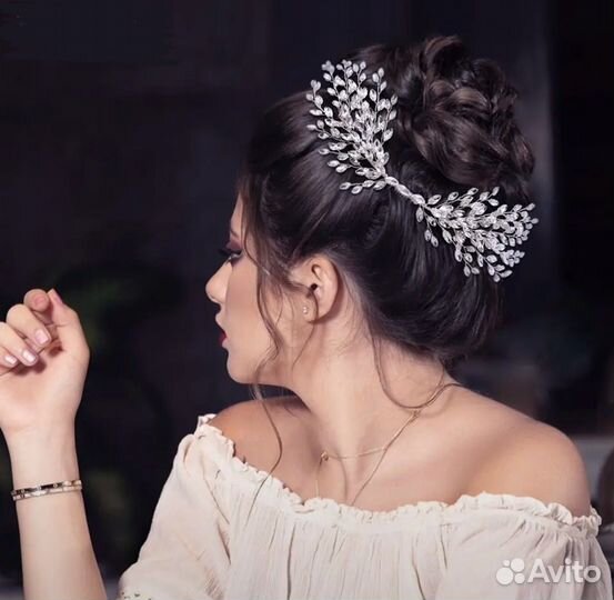 Свадебное украшение для волос. Свадебный гребень