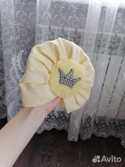 Шапка чалма для девочки