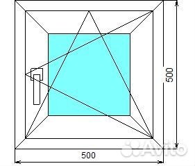 Окно пвх 500*500
