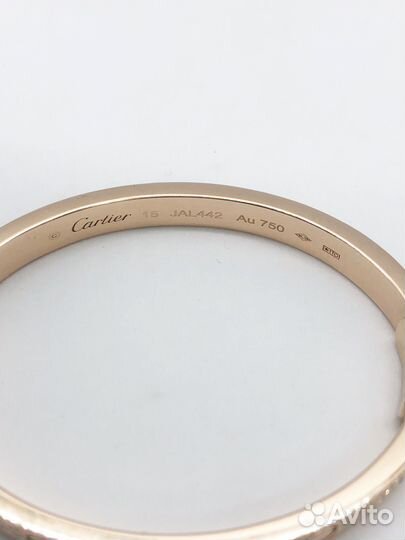 Золотой браслет Cartier love с бриллиантами 750