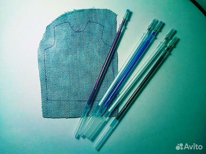 Маркеры стержни 5 шт для ткани исчезающие