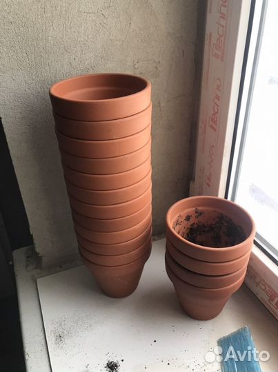 Глиняный горшок для цветов (доставка )