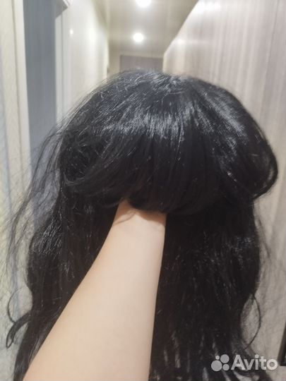 Парик черный с челкой