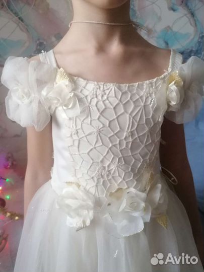 Платье новогоднее с шубкой