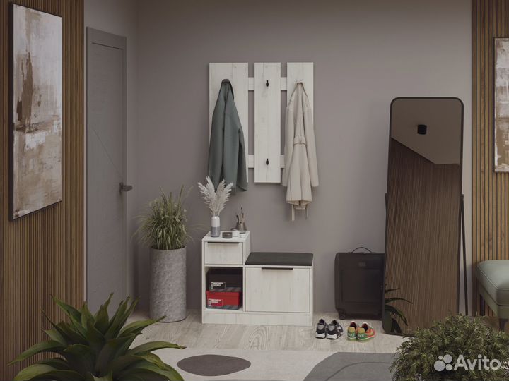 Тумба для обуви комбинированная