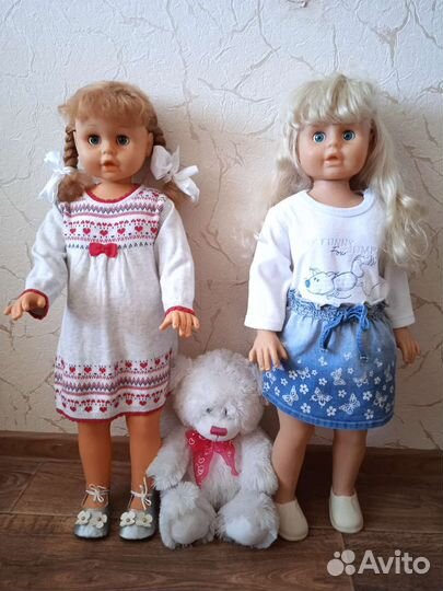 Большие винтажные куклы 75 см