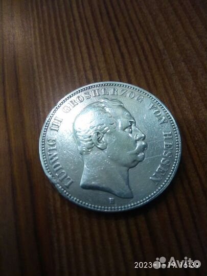 Серебряная монета 5 марок 1875 г