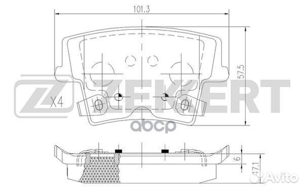 Колодки тормозные BS2429 Zekkert