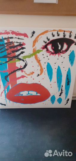 Картина абстракция Портрет девушки