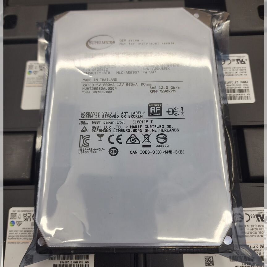 [HUH728080AL5204] Hgst (Hitachi) 8tb Sas Hdd Huh728080al5204