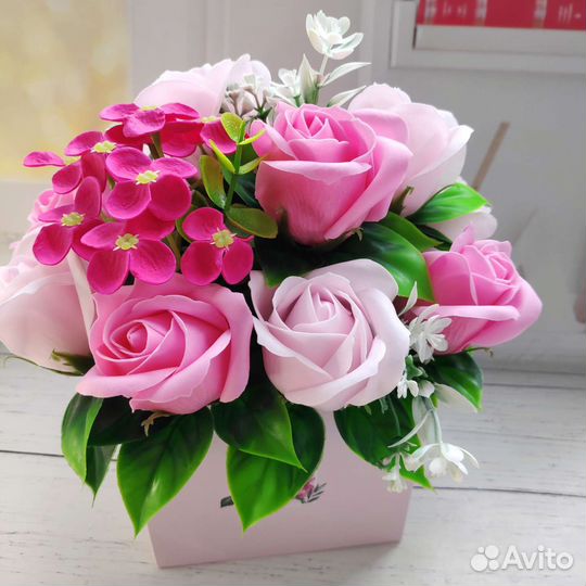 Букет из мыльных цветов