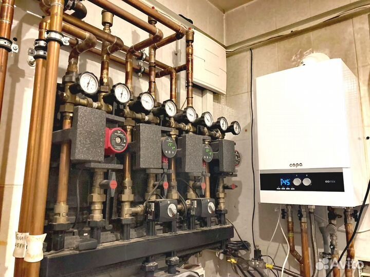 Отопление Тёплый пол Вода Сантехника Проект Монтаж