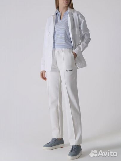 Поло хлопковое в полоску Aspesi