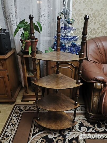 Этажерка деревянная винтажная