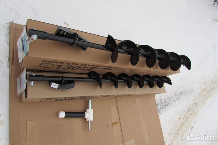 Шнек для льда 1 метр для шуруповерта, мотобура