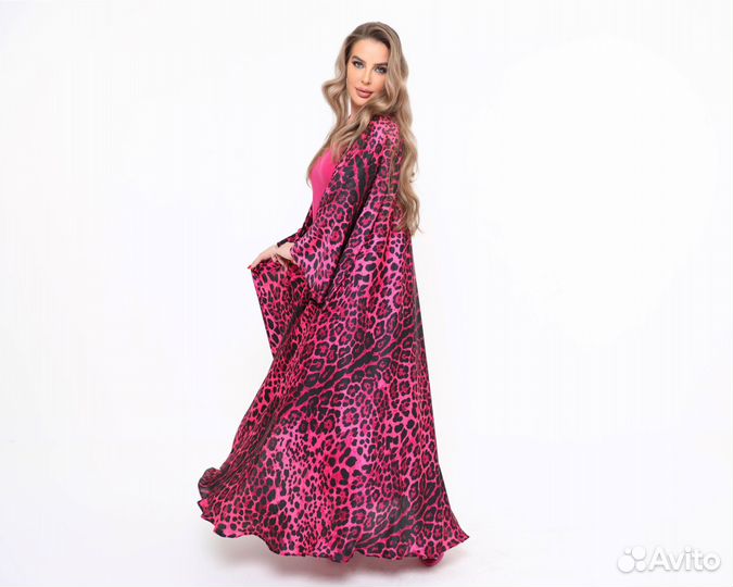 Платье накидка леопард