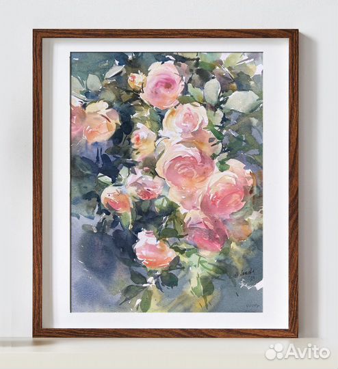 Акварель. Розы, и др. цветы