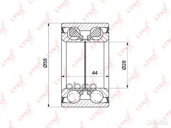 Комплект подшипника ступицы колеса зад WB14