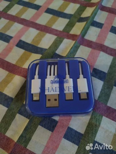 Переходник 3в1: USB A, USB C, miniUSB, lightning