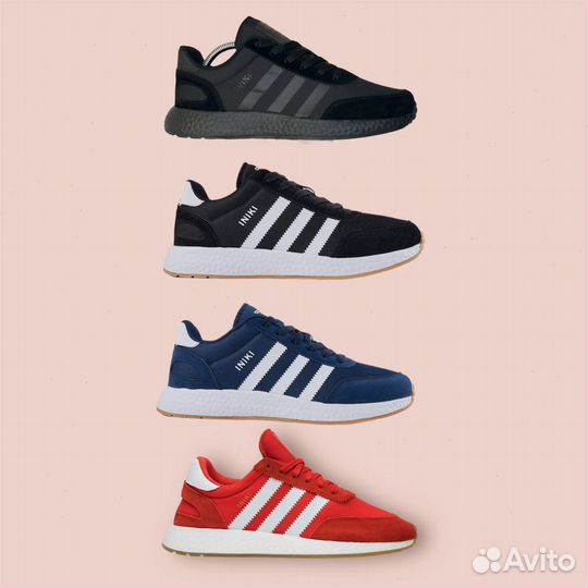 Adidas iniki черные синие красные