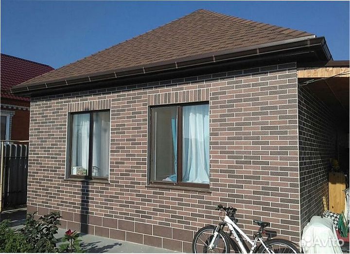 Гибкий кирпич амк на сетке для фасада и интерьера