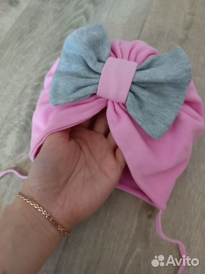 Шапочка для девочки от 7мес