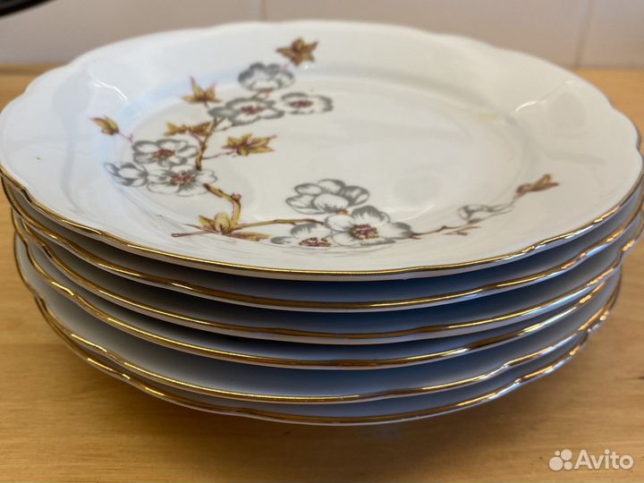 Тарелки гдр kahla фарфор, 6 шт