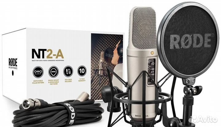Студийный конденсаторный микрофон rode NT2-A