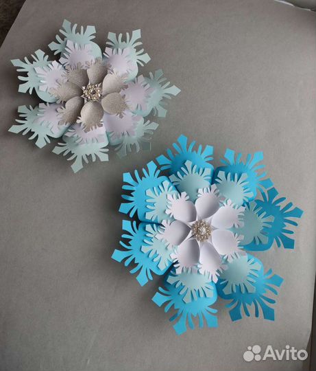 Большие цветы (снежинки и др) поделки в садик школ