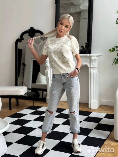 Вязаная футболка