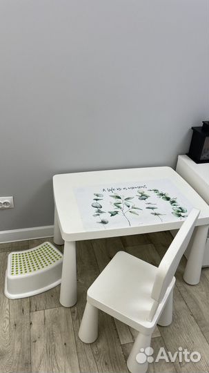 Деьскиц столик и стул IKEA