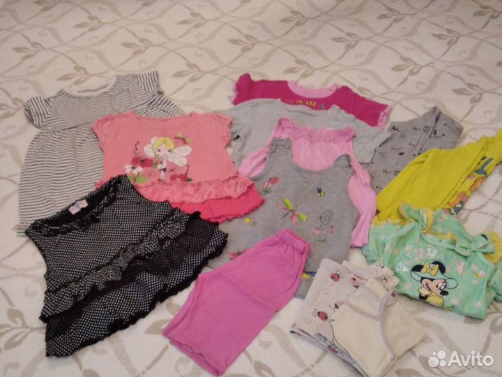 Вещи пакетом для девочки 74 80