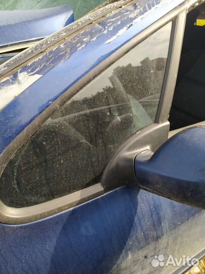 Левая передняя форточка пежо 307 синий рестайл
