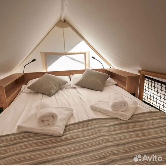 Каркасный тент для глэмпинга 4х4 в каркасе 4x6