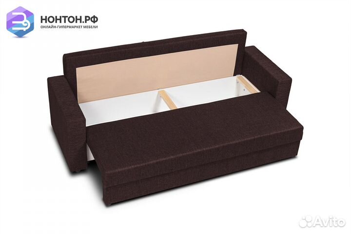 Диван еврокнижка Торонто коричневый