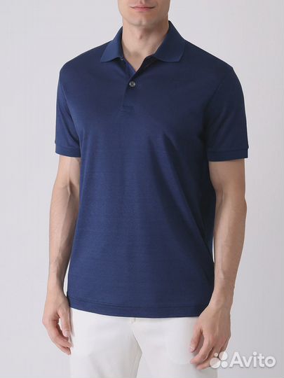 Поло изо льна и хлопка Kiton