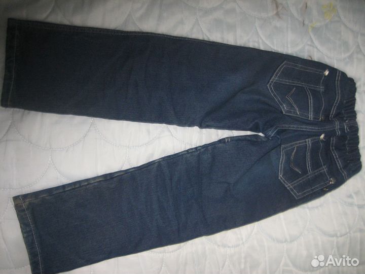 Теплые джинсы на флисе 6-8 лет