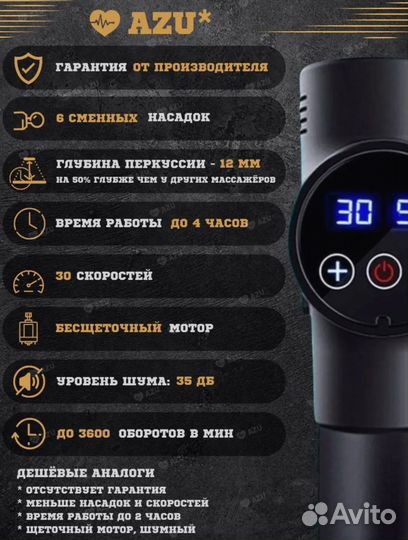 Перкуссионный массажер пистолет для тела