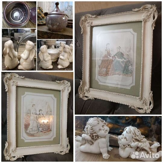 Ангел (2шт) Картина в рамке кролик фоторамка багет