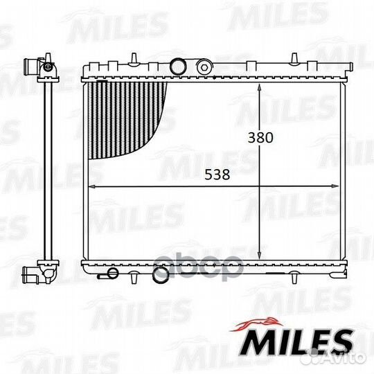 Радиатор peugeot 307 01- 1.4/1.6/2.0 паяный