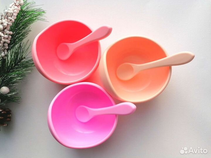 Посуда для прикорма, нагрудник силиконовый