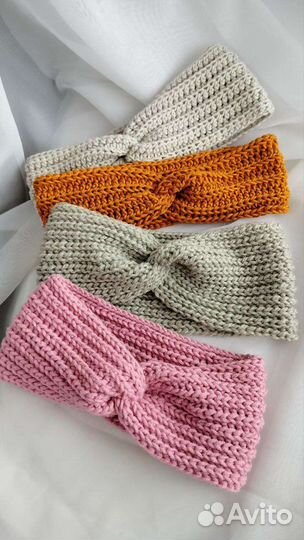 Повязка на голову вязаная