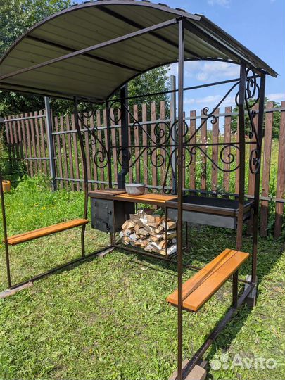 Мангал с крышей